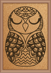 Next Print Laser Engraved Ethnic Owl Design