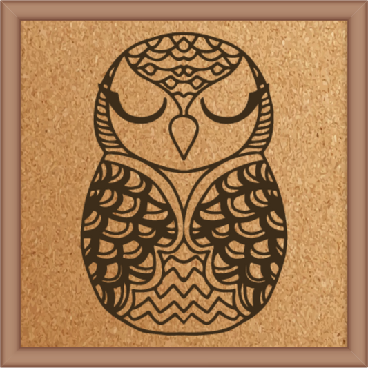 Next Print Laser Engraved Ethnic Owl Design