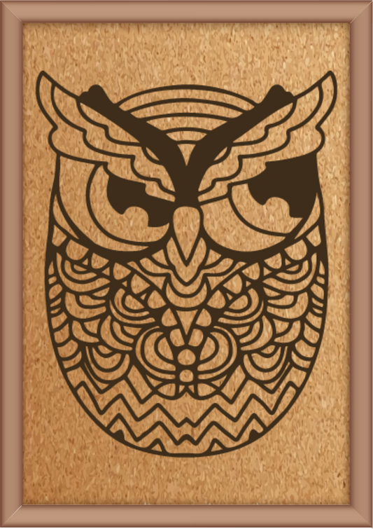 Next Print Laser Engraved Ethnic Owl Design