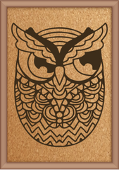 Next Print Laser Engraved Ethnic Owl Design