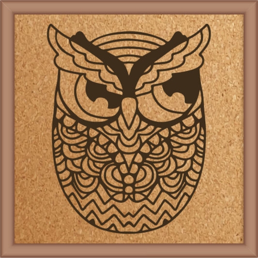 Next Print Laser Engraved Ethnic Owl Design