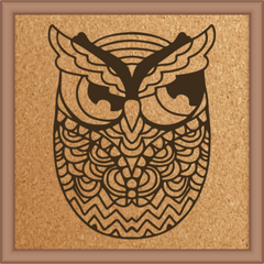 Next Print Laser Engraved Ethnic Owl Design