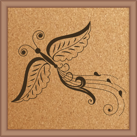 Next Print Laser Engraved Ornamental Floral Element Design