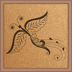 Next Print Laser Engraved Ornamental Floral Element Design