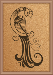 Next Print Laser Engraved Ornamental Floral Element Design