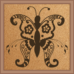 Next Print Laser Engraved Ornamental Floral Element Design
