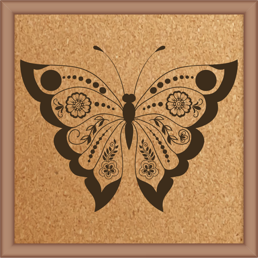 Next Print Laser Engraved Ornamental Floral Element Design