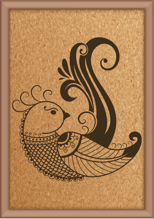 Next Print Laser Engraved Ornamental Floral Element Design