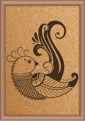 Next Print Laser Engraved Ornamental Floral Element Design