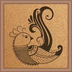 Next Print Laser Engraved Ornamental Floral Element Design