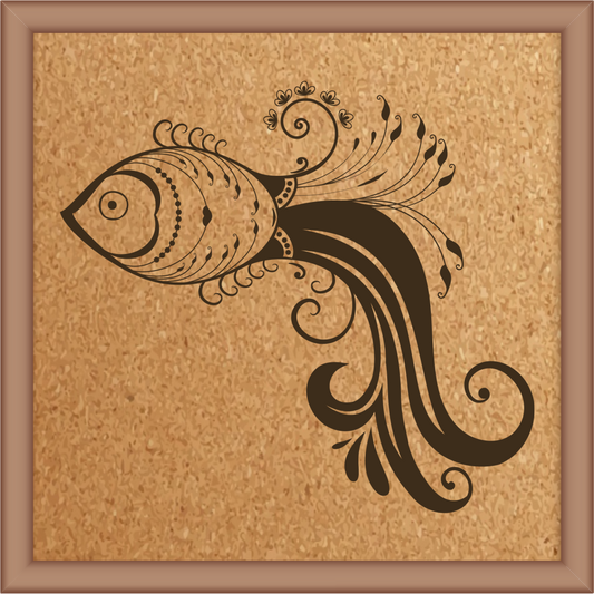 Next Print Laser Engraved Ornamental Floral Element Design