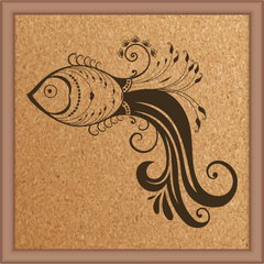 Next Print Laser Engraved Ornamental Floral Element Design