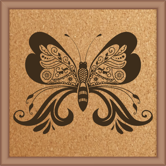 Next Print Laser Engraved Ornamental Floral Element Design