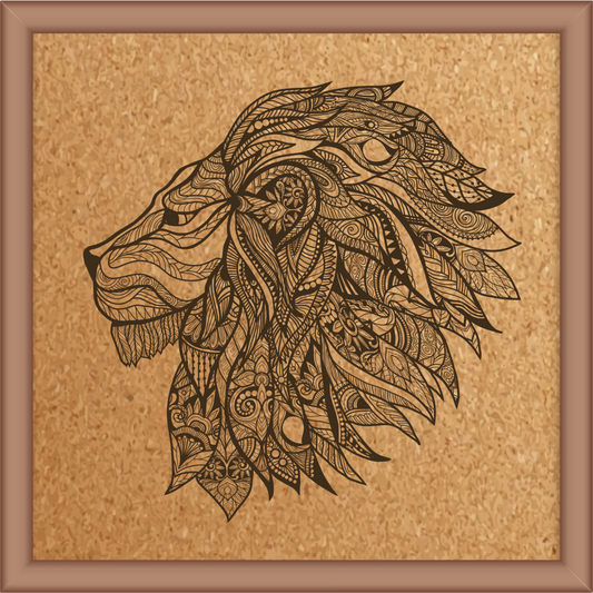 Next Print Laser Engraved Decorative Lion Head