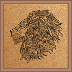Next Print Laser Engraved Decorative Lion Head
