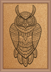 Next Print Laser Engraved Ornamental Owl Design