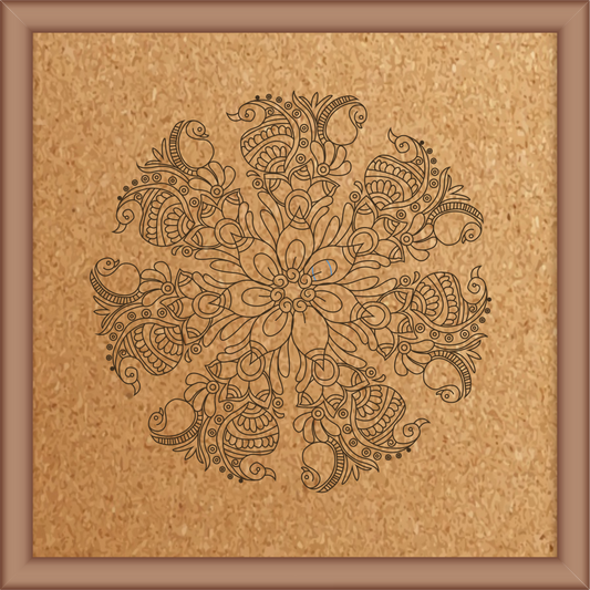 Next Print Laser Engraved Decorative Flower design