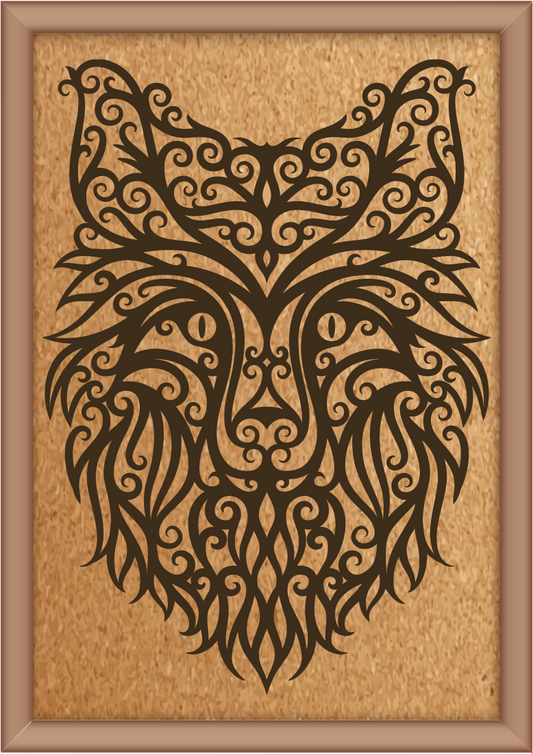 Next Print Laser Engraved Ornamental Fox Design