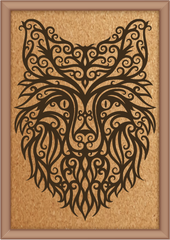 Next Print Laser Engraved Ornamental Fox Design