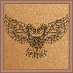 Next Print Laser Engrave Ornamental Owl Design
