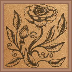 Next Print Laser Engrave Ornamental Flower Design