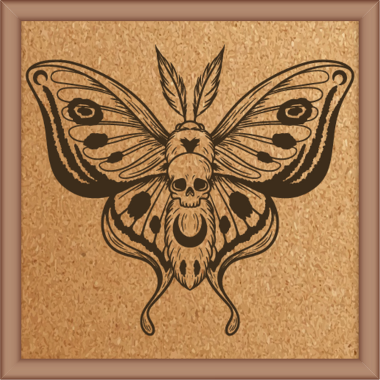 Next Print Laser Engrave Ornamental Butterfly Design
