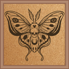 Next Print Laser Engrave Ornamental Butterfly Design
