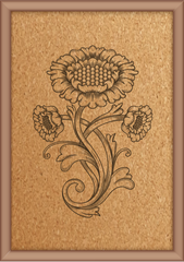 Next Print Laser Engraved Sunflower Design