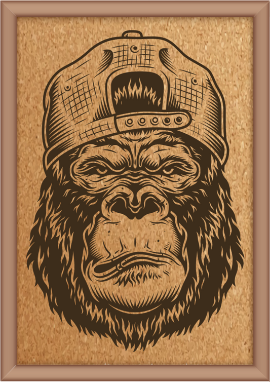 Next Print Laser Engraved Cool Gorilla Design