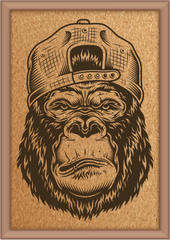 Next Print Laser Engraved Cool Gorilla Design