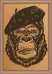Next Print Laser Engraved Cool Gorilla Design