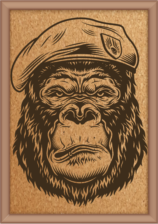 Next Print Laser Engraved Cool Gorilla Design