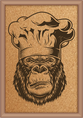 Next Print Laser Engraved Chef Gorilla Design