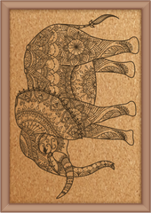 Next Print Laser Engraved Ornamental Elephant Design