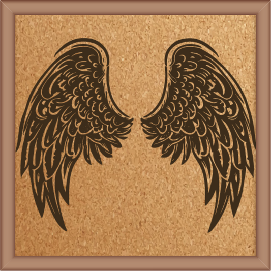 Next Print Laser Engrave Ornamental Wings Design