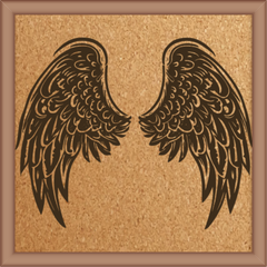 Next Print Laser Engrave Ornamental Wings Design