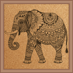 Next Print Laser Engrave Ornamental Elephant Design
