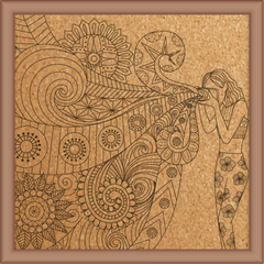 Next Print Laser Engrave Ornamental Girl Design