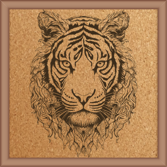 Next Print Laser Engrave Tiger Design