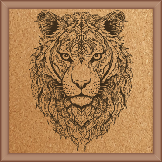 Next Print Laser Engrave Tiger Design