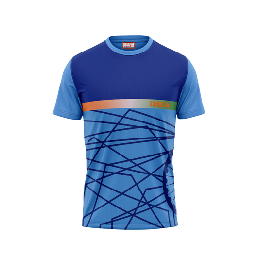 Round Neck Printed Jersey Skyblue NP50000104