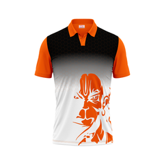 Polo Neck Printed Jersey Orange NP5000010