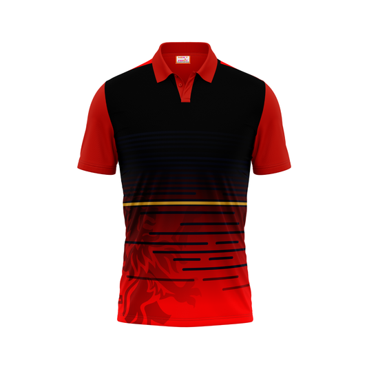 Polo Neck Printed Jersey Red NP50000137