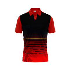 Polo Neck Printed Jersey Red NP50000137