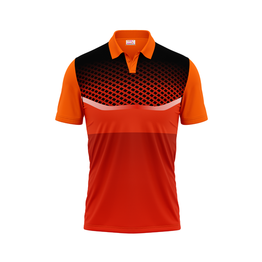 Polo Neck Printed Jersey Orange NP5000013