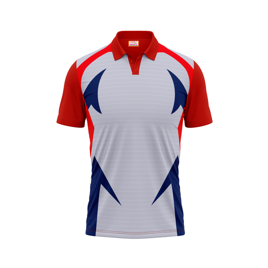 Polo Neck Printed Jersey Red NP50000141