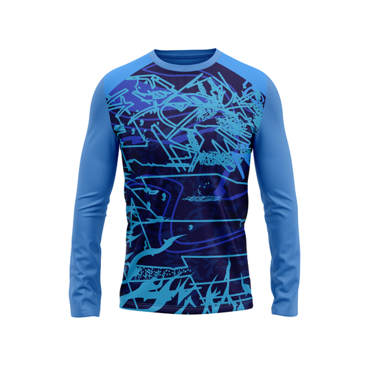 Round Neck Fullsleeve Printed Jersey Skyblue NP50000159