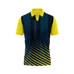 Polo Neck Printed Jersey Yellow NP5000016