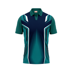 Next Print Polo Neck Printed Jersey Green NP50000174