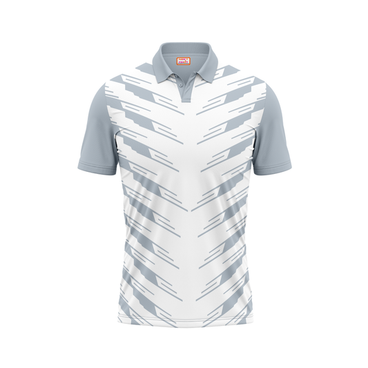 Polo Neck Printed Jersey Grey NP50000175